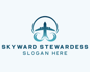 Pilot Airplane Travel logo design