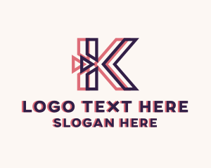 Tech - Architecture Studio Letter K logo design