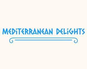 Mediterranean - Blue Greek Restaurant logo design