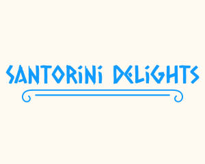 Santorini - Blue Greek Restaurant logo design