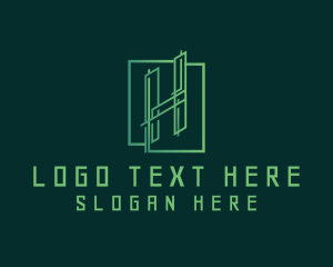 Modern Business Technology Letter H logo design