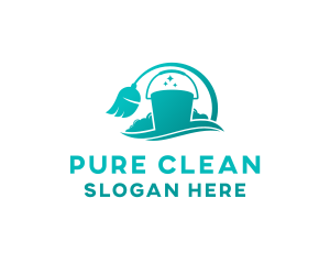 Janitorial Cleaning Housekeeper logo design