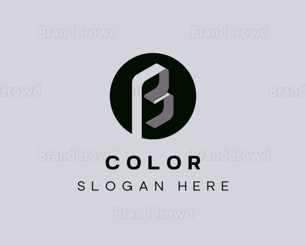 Modern Geometric Letter B Logo