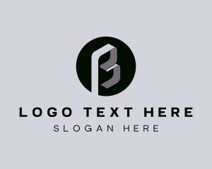 Modern Geometric Letter B logo design