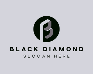 Modern Geometric Letter B logo design