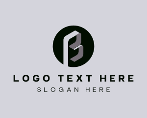 Modern Geometric Letter B Logo