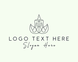 Candle Light Leaf Logo