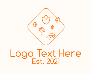Flower - Orange Flower Stall logo design