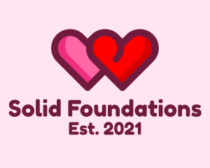 Heart - Valentine Couple Hearts logo design