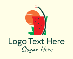 Mug - Sunset Watermelon Juice logo design