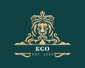 Royalty - Lion Elegant Shield logo design