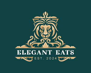 Lion Elegant Shield logo design