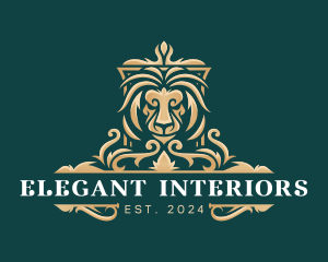 Lion Elegant Shield logo design