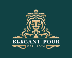 Lion Elegant Shield logo design