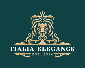 Lion Elegant Shield logo design