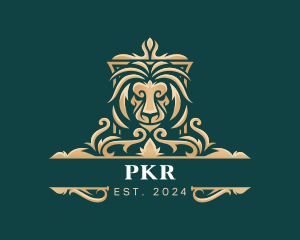 Zoo - Lion Elegant Shield logo design