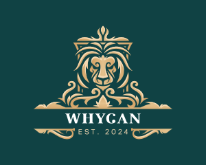Elegant - Lion Elegant Shield logo design