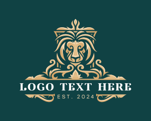 Gradient - Lion Elegant Shield logo design