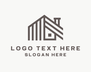 Dry Wall - House Roof Building logo design