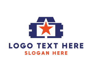 Blogger - Camera Photography Star logo design