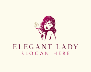 Sexy Lady Smoker logo design