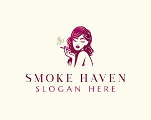 Sexy Lady Smoker logo design