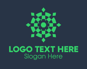 Dart - Green Geometric Abstract Target logo design