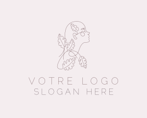 Tropical Leaf Woman  Logo