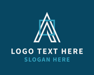 Triangle - Geometric Business Letter A logo design