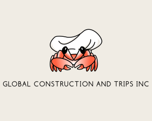 Aquatic - Crab Chef Hat logo design