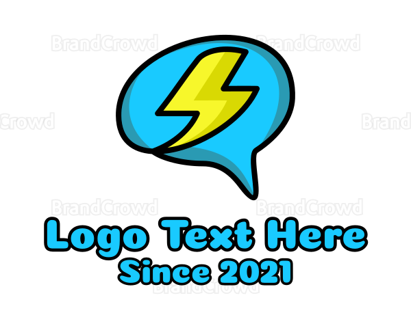 Lightning Brain Chat Logo