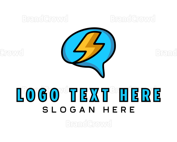 Lightning Brain Chat Logo