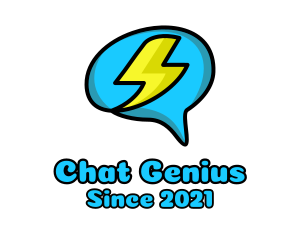 Lightning Brain Chat  logo design