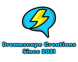 Imagination - Lightning Brain Chat logo design