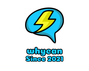Powerplant - Lightning Brain Chat logo design