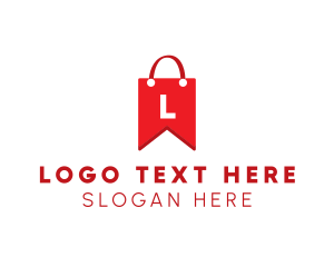 Commerce - Bookmark Shopping Bag logo design
