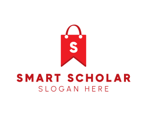 Student - Bookmark Market Bag logo design