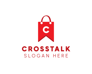 Shopping - Bookmark Market Bag logo design