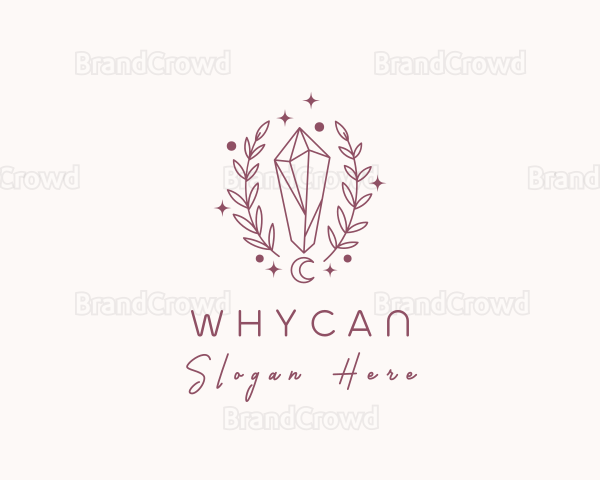 Moon Crystal Wreath Logo