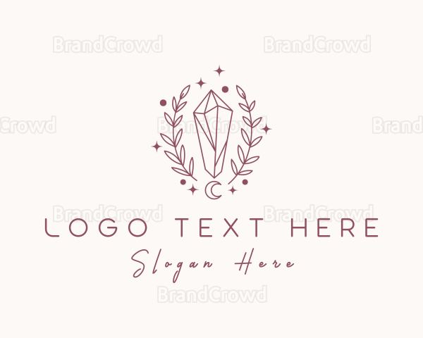 Moon Crystal Wreath Logo