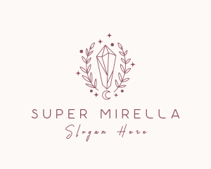 Jewelry - Moon Crystal Wreath logo design