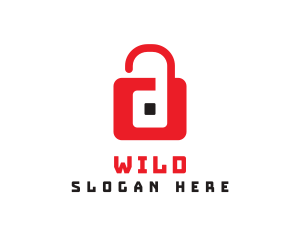 Red D Padlock Logo