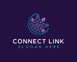 Link - Digital Software Technology logo design