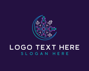 Coding - Digital Software Technology logo design