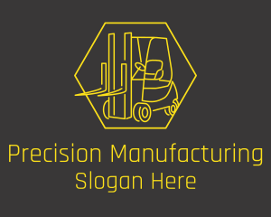 Manufacturing - Yellow Forklift Truck logo design