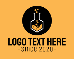 Toxic - Laboratory Experiment Flask logo design