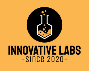 Laboratory Experiment Flask logo design