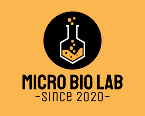 Laboratory Experiment Flask logo design