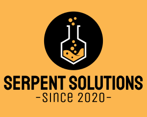 Laboratory Experiment Flask logo design