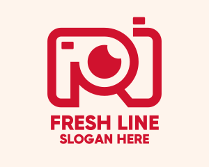 Line - Red Line Camera logo design